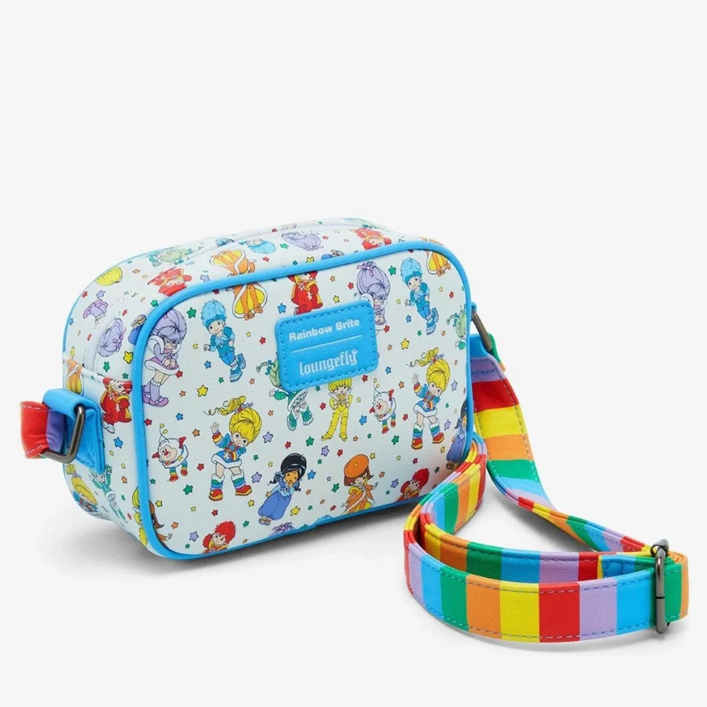 Loungefly Rainbow Brite White Crossbody Bag with Rainbow Strap - Picture 3 of 4